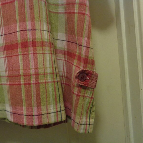 PRETTY IN PREPPY PLAID LADY BLOUSE BY ALLISON DAILY 22 W - Picture 10 of 10